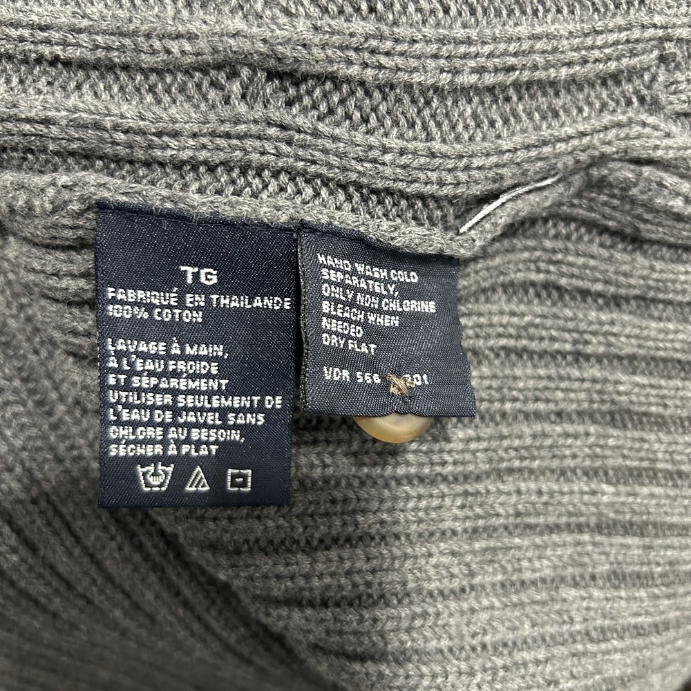 Nautica Men's Button-Up Sweater Vest Size XL Gray Knit 100% Cotton Grandpa Core - Picture 8 of 8